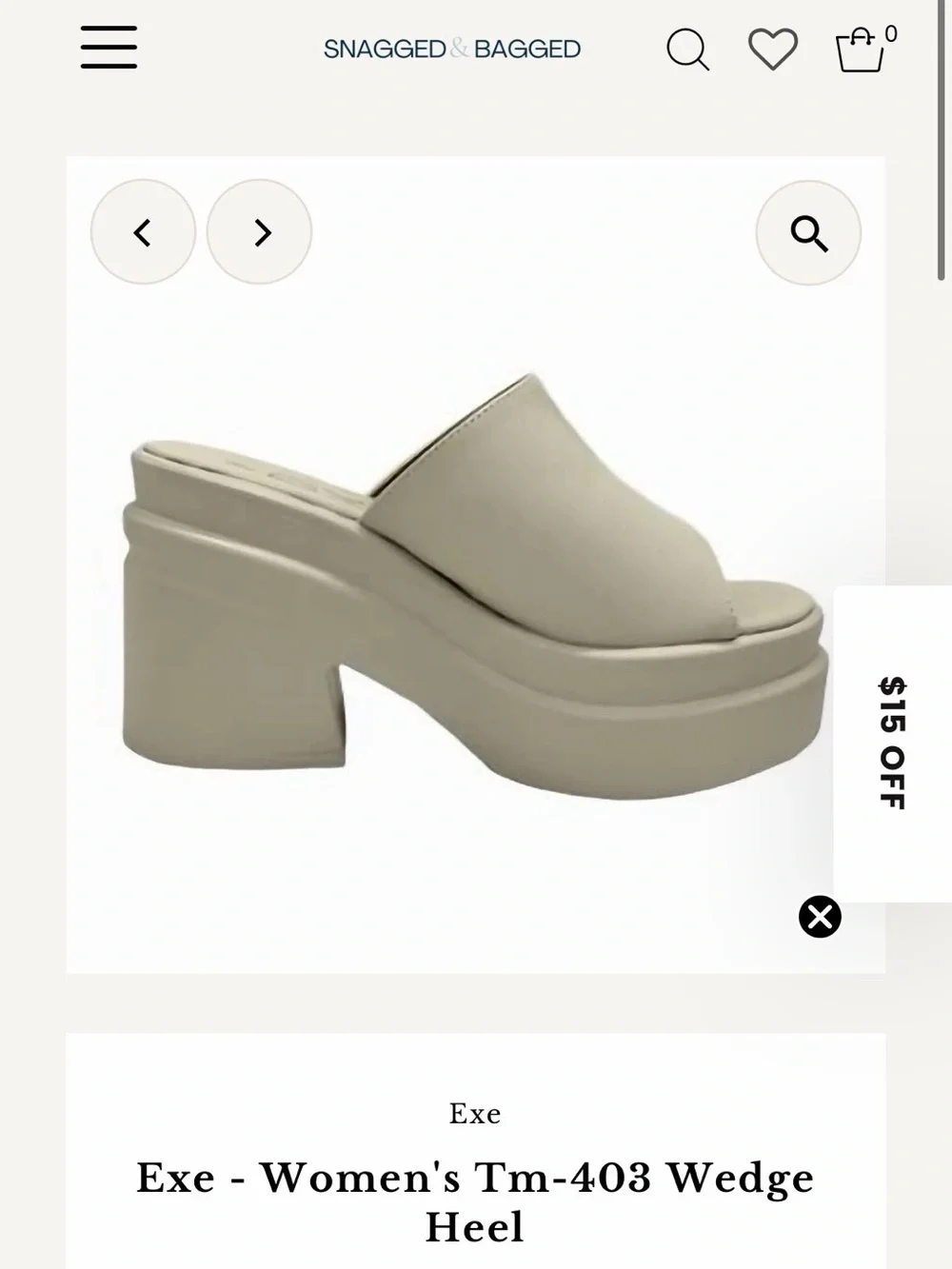 EXE Cream Platform Slide Mules